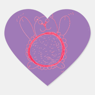 Sonnenblumenbär Herzkleber Herz-Aufkleber