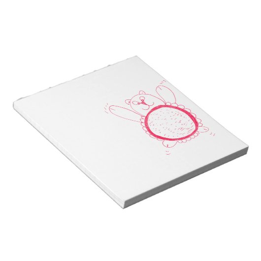 Sonnenblumenbär Notepad Notizblock (angewinkelt)