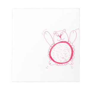 Sonnenblumenbär Notepad Notizblock