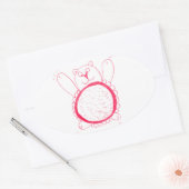 Sonnenblumenbär Oval Stickers (Umschlag)