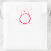 Sonnenblumenbär Oval Stickers (Tasche)
