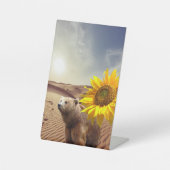 Sonnenblumenbär - Schild (Vorderseite)