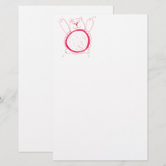 Sonnenblumenbärengestation Briefpapier (Vorne/Hinten)