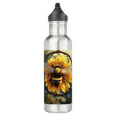 Sonnenblumenbäume, Edelstahlflasche (Rechts)