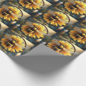 Sonnenblumenbäume, Geschenkpapier (Ecke)