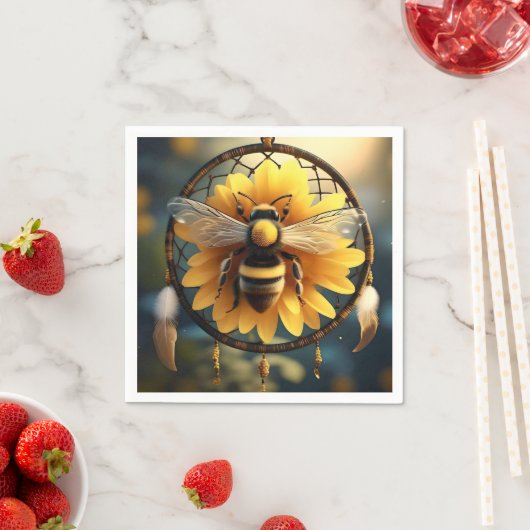 Sonnenblumenbäume, Serviette (Beispiel)