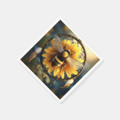 Sonnenblumenbäume, Serviette (Ecke)