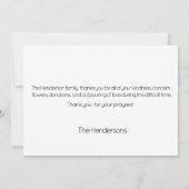 Sonnenblumenbeerdigung Danke (Rückseite)