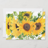 Sonnenblumenbeerdigung zum Foto des Lebens Einladung (Rückseite)