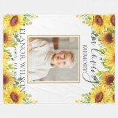 Sonnenblumenbeerdigung zum Gedächtniswahren Fleecedecke (Vorderseite (Horizontal))