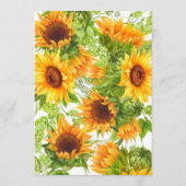 Sonnenblumenberater für das Brautduschenspiel Hinweiskarte (Rückseite)