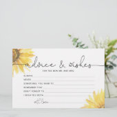 Sonnenblumenberatung und Wünsche Brautparty Briefpapier (Stehend Vorderseite)