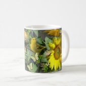 Sonnenblumenbesucher Kaffeetasse (VorderseiteRechts)