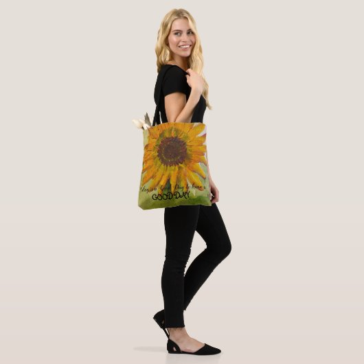 Sonnenblumenbeutel Tasche (Am Model)