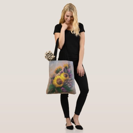 Sonnenblumenbeutel Tasche (Am Model)