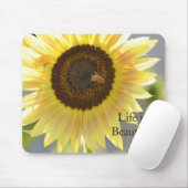 Sonnenblumenbiene (Foto von mir) Mousepad (Mit Mouse)