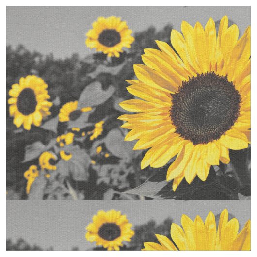 Sonnenblumenbild Stoff (Nahaufnahme)