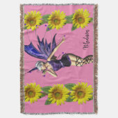 Sonnenblumenblanket Decke (Vorderseite Vertikal)