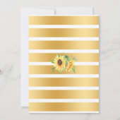 Sonnenblumenbläschen & Bourbon Erwachsene Geburtst Einladung (Rückseite)