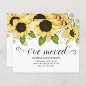 Sonnenblumenblasenflorenkarte Moving Card (Vorne/Hinten)