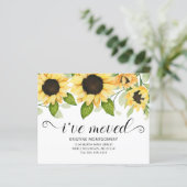 Sonnenblumenblasenflorenkarte Moving Card (Stehend Vorderseite)