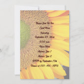 Sonnenblumenblätter Einladung (Vorderseite)