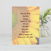 Sonnenblumenblätter Einladung (Stehend Vorderseite)
