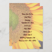 Sonnenblumenblätter Einladung (Vorne/Hinten)