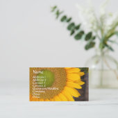 Sonnenblumenblätter florale Visitenkarte (Stehend Vorderseite)