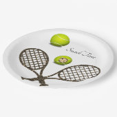 Sonnenblumenblätter-Teller Pappteller (Schrägansicht)