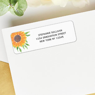 Sonnenblumenblätterung Rücksendeadresse
