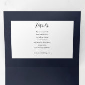 Sonnenblumenblau in Aquarellfarben in einer Hochze Dreifach Gefaltete Einladung (Innen Erste Seite)