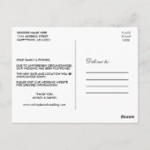 Sonnenblumenblauer Holz ändert das Datum Postkarte (Rückseite)