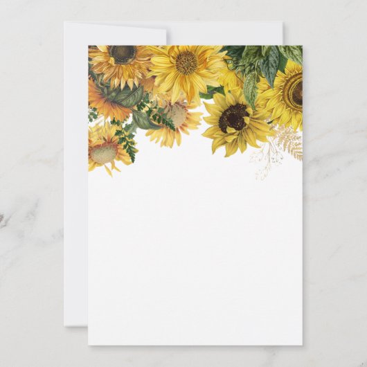 Sonnenblumenblume 80. Geburtstagsparty Einladung (Rückseite)