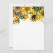 Sonnenblumenblume 80. Geburtstagsparty Einladung (Rückseite)