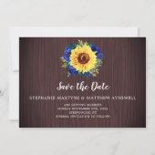 Sonnenblumenblume, Blumenblume, die Hochzeit spart Save The Date (Rückseite)