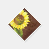 Sonnenblumenblume Brautparty Serviette (Ecke)