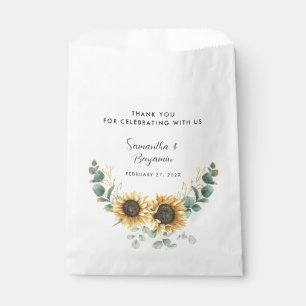 Sonnenblumenblume Eukalyptus Wedding Geschenktütchen
