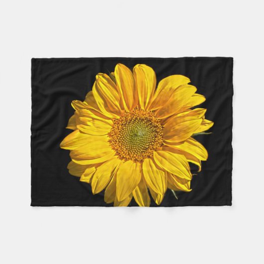 Sonnenblumenblume Fleecedecke (Vorderseite (Horizontal))