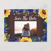 Sonnenblumenblume Foto Save the Date Ankündigungspostkarte (Vorderseite)