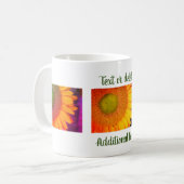 Sonnenblumenblume Fotografie Personalisiert Kaffeetasse (Vorderseite Links)
