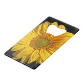 Sonnenblumenblume Geldbeutel Flaschenöffner (Vorderseite Schrägansicht)