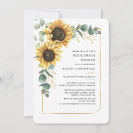 Sonnenblumenblume Hochzeitsessen Probe Einladung