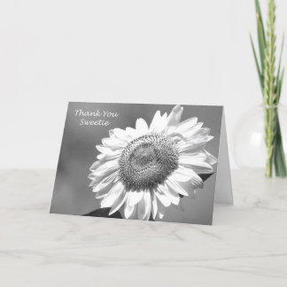 Sonnenblumenblume Mädchen Danke Karte