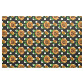 Sonnenblumenblume Polka-Punkte Textil Stoff (Fat Quarter (45,7 x 55,9 cm))
