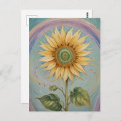 Sonnenblumenblume Postkarte (Vorne/Hinten)