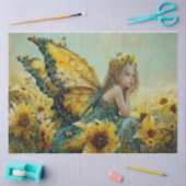 Sonnenblumenblume Seidenpapier (Basteln)