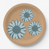 Sonnenblumenblumen Blumen Pappteller (Vorderseite)
