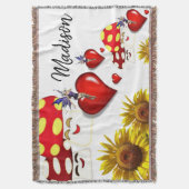 Sonnenblumenblumenblumenblanke Decke (Vorderseite Vertikal)