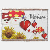 Sonnenblumenblumenblumenblanke Decke (Vorderseite)